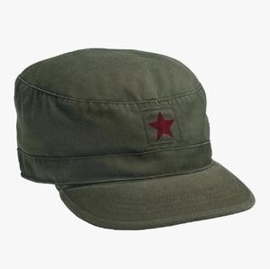 NWT Rothco Olive Green Military Cap with Red Star